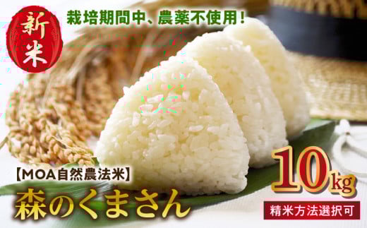T3-70-271_5　【定期便3回】＼先行予約☆新米☆／カワノ農園　玄米10kg「森のくまさん」MOA自然農法米 【定期便3回】玄米10kg「森のくまさん」MOA自然農法米