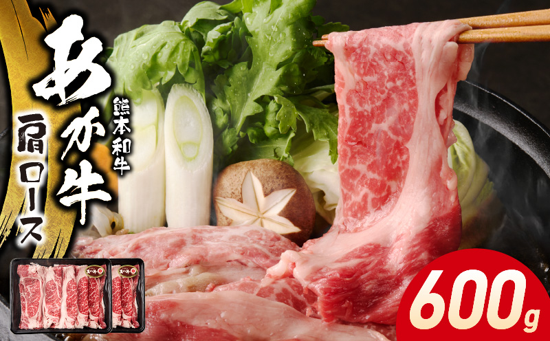 117-38　オアシス九州　熊本県産あか牛 肩ロース 600ｇ (300ｇ×2)