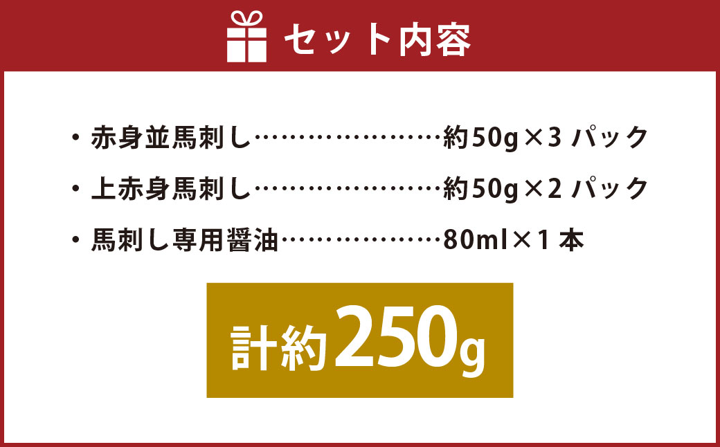 国産赤身 馬刺し2種セット