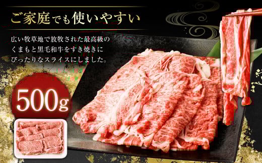 くまもと黒毛和牛 すき焼き ロース 切り落とし 500g