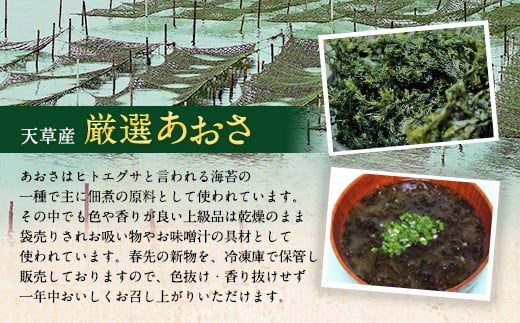 天草産あおさ（乾燥）20g×6袋 計120g あおさ 海藻 のり 海苔 乾燥 アオサ お吸い物 味噌汁 熊本県 上天草市