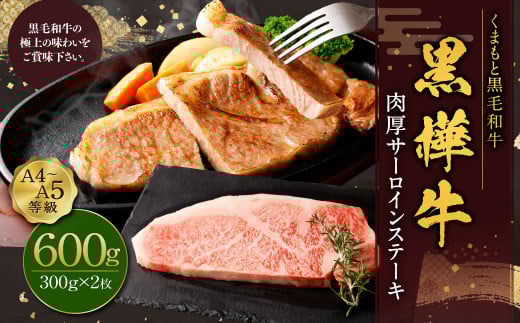 黒樺牛 肉厚サーロインステーキ 約600g （約300g×2パック）