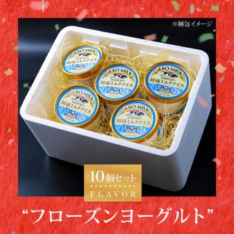 牧場直送！阿蘇ミルクアイス フローズンヨーグルト 10個 阿部牧場 牛乳 ASOMILK 乳製品 最優秀味覚賞 三ツ星 セット 詰め合わせ 人気 こだわり 涼しい 冷たい 冷凍 美味しい 濃厚 贅沢 おやつ スイーツ デザート 夏 お中元 お歳暮 熊本県