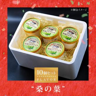 牧場直送！阿蘇ミルクアイスセット 桑の葉 10個 阿部牧場 牛乳 ASOMILK 乳製品 最優秀味覚賞 三ツ星 セット 詰め合わせ 人気 こだわり 涼しい 冷たい 冷凍 美味しい 濃厚 贅沢 おやつ スイーツ デザート 夏 お中元 お歳暮 熊本県