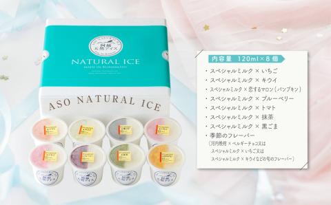 阿蘇天然アイス ハーフ&ハーフ 8個 セット グランプリ 受賞 詰め合わせ 食べ比べ バラエティ 素材 こだわり 人気 涼しい 冷たい 冷凍 さっぱり 美味しい 贅沢 果物 フルーツ おやつ 夏 お中元 お歳暮 熊本県 阿蘇市