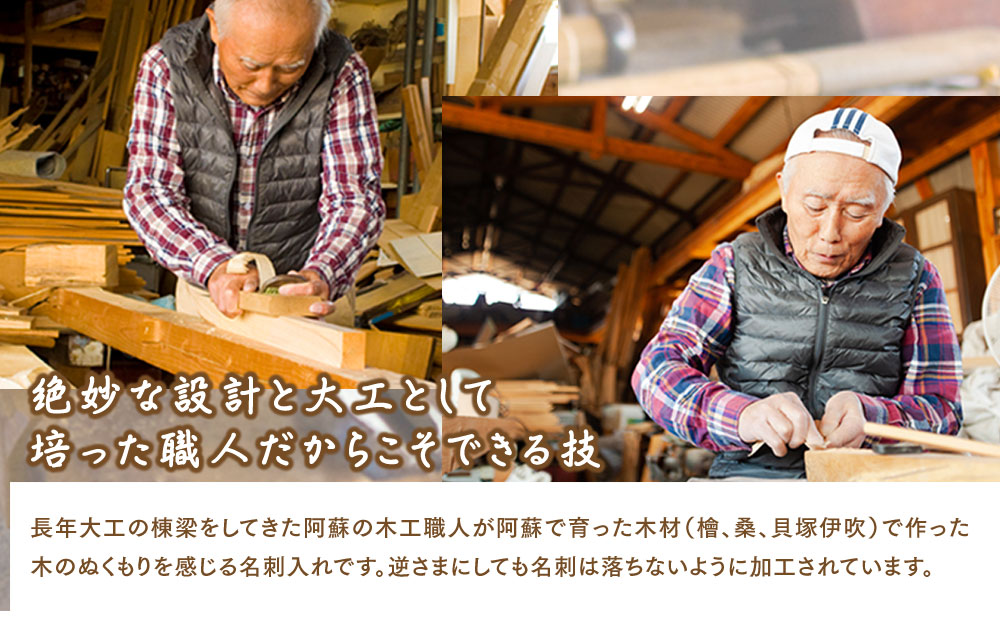 【素材を選べる】【ウッドデザイン賞 受賞商品】木工職人が作る木の名刺入れ（貝塚伊吹） 名刺入れ 手作り 職人 ビジネス オリジナル 貝塚伊吹 熊本県 阿蘇市 木の名刺入れ（貝塚伊吹）