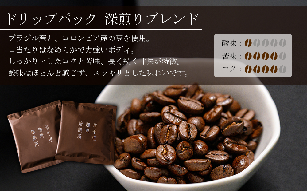 コーヒー 珈琲ギフトBOX ドリップパック 20Pセット (深煎り、浅煎り、計20P) 草千里珈琲焙煎所 ミディアムボディ 深煎り 浅煎り コーヒー豆 ブラジル カフェ 阿蘇山 お試し ギフト まろやか 美味しい 贈り物 熊本県 阿蘇市