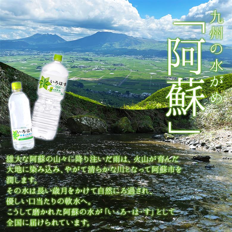 【定期便 全6回】 い・ろ・は・す（いろはす）阿蘇の天然水 540ml 24本/1ケース  天然水 水 人気 ミネラルウォーター ミネラル 熊本 阿蘇 備蓄 防災 美味しい ドリンク 飲料水 飲料 熊本県 阿蘇市 定期便6回