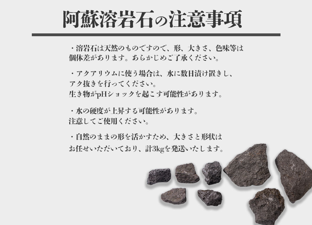 阿蘇溶岩石 サイズはお任せ3kgセット 石 日用品 民芸工房 鉄石 スプリングカンパニー 玄武岩 インテリア アクアリウム テラリウム 造園 趣味 ガーデニング 置物 自宅用 贈り物 自然 熊本県 阿蘇市