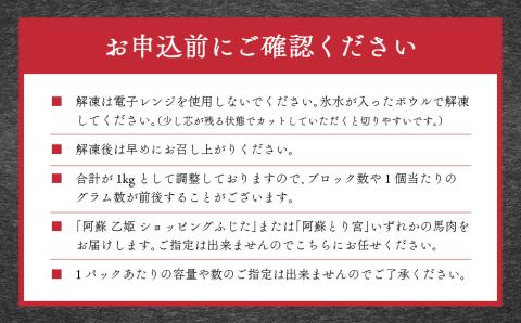 馬刺し 赤身 1kg (たれ・おろし生姜付き） ver.3 肉 醤油 小分け 人気 美味しい 新鮮 名物 特産品 ヘルシー 高タンパク おすすめ 冷凍 父の日 母の日 お中元 御歳暮 おつまみ プレゼント 贈答用 熊本県 阿蘇市