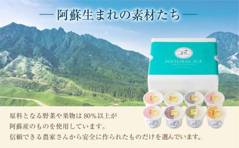 阿蘇天然アイス ハーフ&ハーフ 8個 セット グランプリ 受賞 詰め合わせ 食べ比べ バラエティ 素材 こだわり 人気 涼しい 冷たい 冷凍 さっぱり 美味しい 贅沢 果物 フルーツ おやつ 夏 お中元 お歳暮 熊本県 阿蘇市