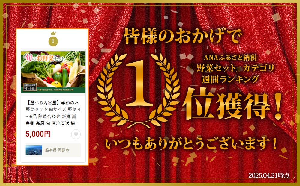 【選べる内容量】季節の お野菜 セット Mサイズ（4～6品） 詰め合わせ やさい 果物 新鮮 減農薬 高原 旬 産地直送 採れたて 朝採れ みずみずしい 甘い 美味しい 人気 安心 安全 おすすめ お中元 御歳暮 熊本県 阿蘇市 Mサイズ（4～6品）