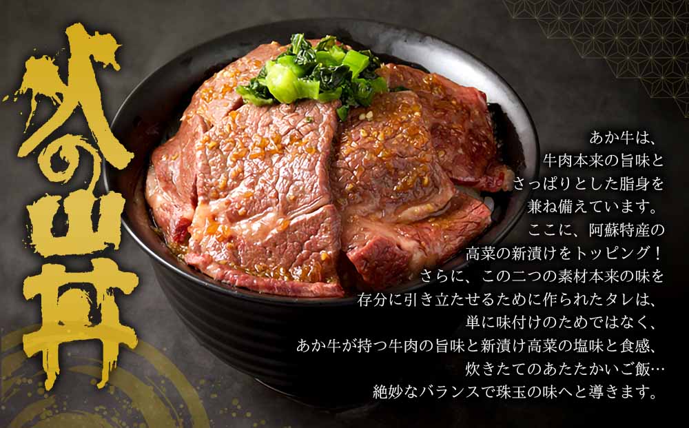 高級なお米とあか牛がコラボ！こだわりのあか牛丼 火の山丼 和牛 ブランド牛 牛肉 あか牛 お米 コンクール 優秀金賞 天然水 高菜 人気 米 熊本 阿蘇