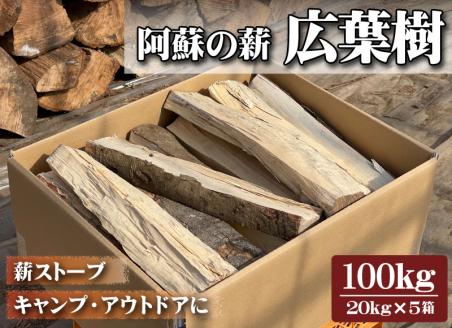 【選べる内容量】阿蘇の薪 広葉樹100kg （20kg×5箱） キャンプ 薪 暖炉 薪ストーブ  アウトドア 人気 おすすめ 再生可能エネルギー サクラ クヌギ ハサコ カシ 熊本 阿蘇 広葉樹 20kg×5箱