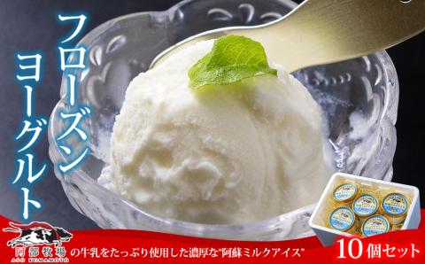牧場直送！阿蘇ミルクアイス フローズンヨーグルト 10個 阿部牧場 牛乳 ASOMILK 乳製品 最優秀味覚賞 三ツ星 セット 詰め合わせ 人気 こだわり 涼しい 冷たい 冷凍 美味しい 濃厚 贅沢 おやつ スイーツ デザート 夏 お中元 お歳暮 熊本県