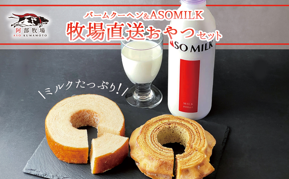 阿蘇ミルクファクトリー発 MILKたっぷりバームクーヘンのおやつセット 阿部牧場 ASOMILK 三ツ星 バームクーヘン 詰め合合わせ 食べ比べ スイーツ デザート 人気 美味しい 熊本 阿蘇