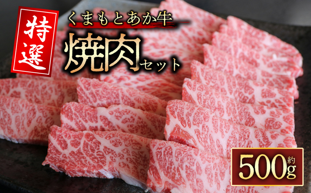 【GI認証】 くまもとあか牛 特選 焼肉用 500g 阿蘇牧場 あか牛 肉 国産 牛肉 和牛 霜降り ブランド牛 人気 美味しい 焼肉 希少 贅沢 豪華 熊本 阿蘇