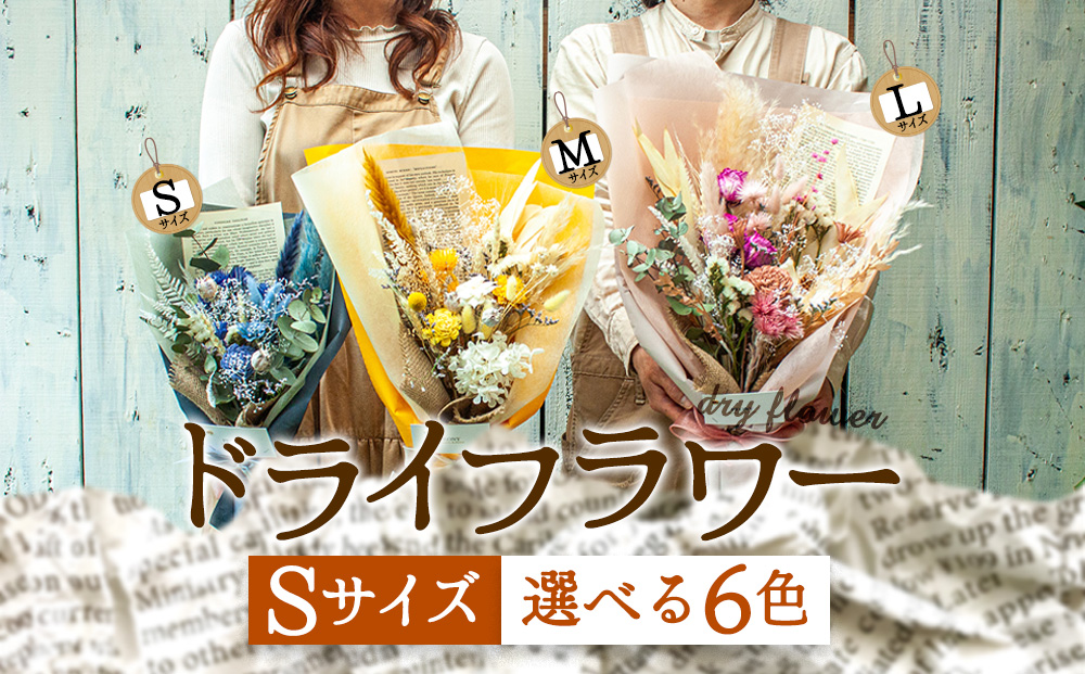 好きな色で選べる！阿蘇のドライフラワー（Sサイズ：白系） ドライフラワー 手作り ハンドメイド インテリア 花 フラワー アレジメント 贈り物 プレゼント 綺麗 熊本 阿蘇 白系 Ｓ
