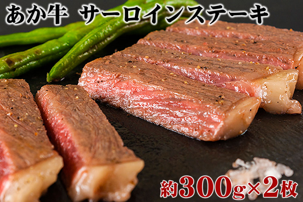 あか牛 サーロインステーキ 300g×2枚 和牛 国産 希少 サーロイン ステーキ 希少部位 牛肉 ブランド牛 人気 熊本 阿蘇