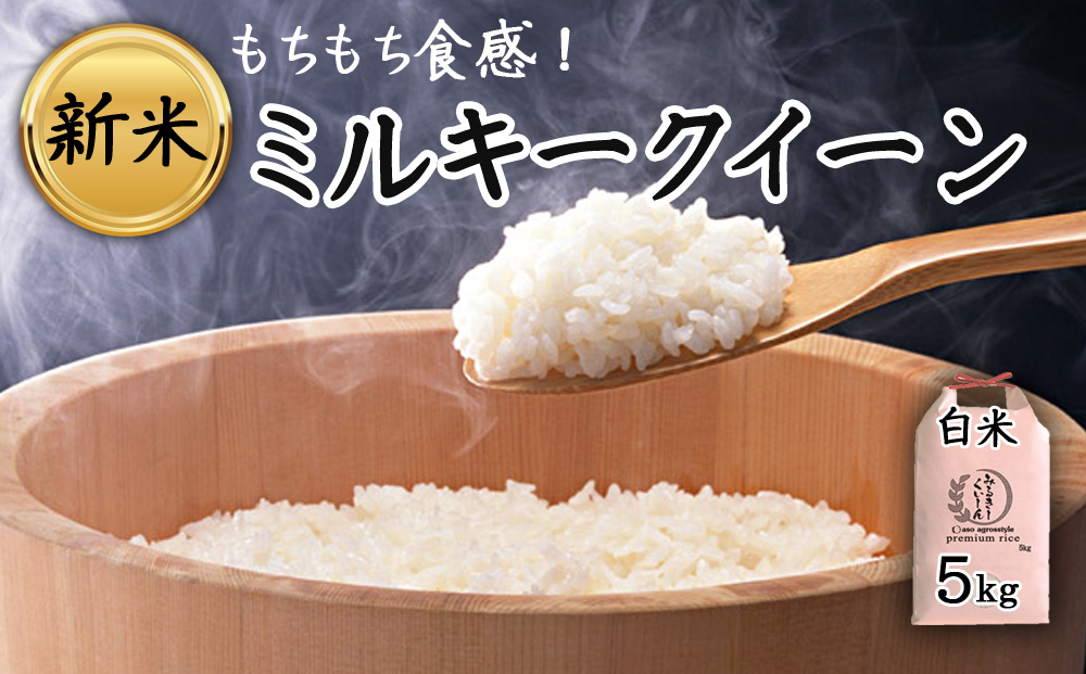 [令和6年度] アグロスタイルの新米 (ミルキークイーン)白米 5kg お米 米 熊本県 阿蘇市