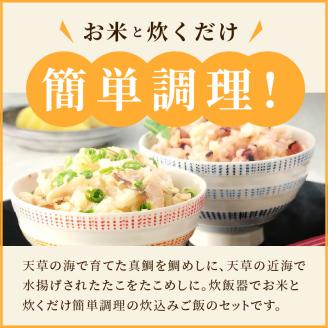 S006-003_お米と炊くだけ簡単！鯛めし2P・たこめし2Pセット