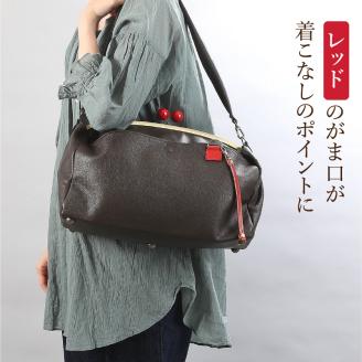 S056-011_赤玉特大がま口ショルダーバック