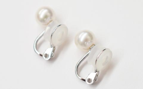 【F：イヤリング SV925（シルバー）※直結】S085-324_天草産 8mm-8.5mm あこや真珠 ホワイトピンク 花珠級 スタッド パールピアス イヤリング F：イヤリング SV925（シルバー）※直結