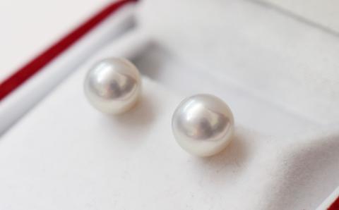 S085-361_8mm - 8.5mm あこや真珠 スタッドピアス ナチュラル【C：ピアス Pt900（プラチナ）】 C：ピアス Pt900（プラチナ）