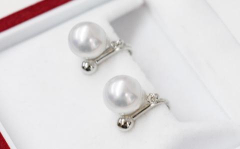 S085-366_8mm - 8.5mm あこや真珠 スタッドイヤリング ナチュラル【H：イヤリング SV925（シルバー）※ブラ】 H：イヤリング SV925（シルバー）※ブラ