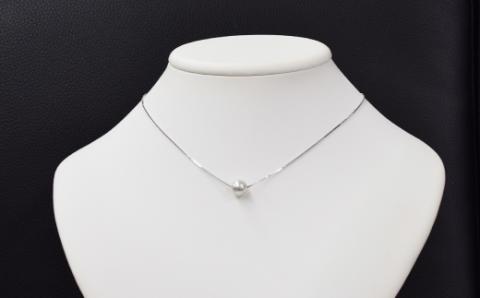 S085-383_8.5mm - 9mm ネックレス あこや真珠 ナチュラルカラー 1粒 ネックレス スルーネックレス SV925 シルバー925［B］ベネチアンチェーン ［B］ベネチアンチェーン