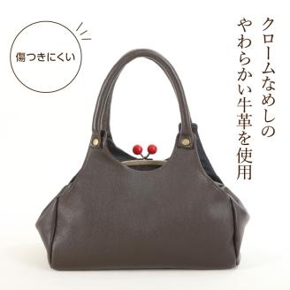 S056-010_赤玉がま口手提げバック