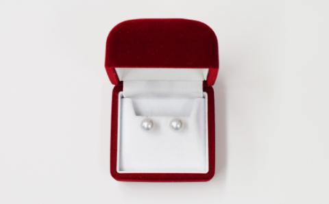 S085-361_8mm - 8.5mm あこや真珠 スタッドピアス ナチュラル【C：ピアス Pt900（プラチナ）】 C：ピアス Pt900（プラチナ）