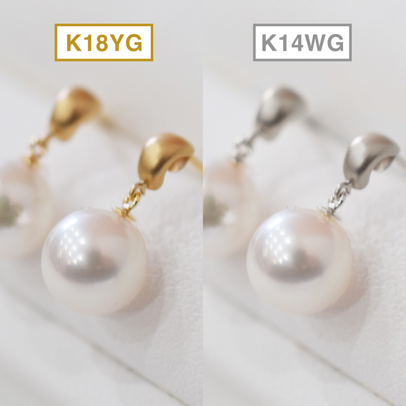 S085-512_あこや真珠 天草 ピアス 7.5ｍｍ - 8mm ホワイトピンク 真珠 半円 マット