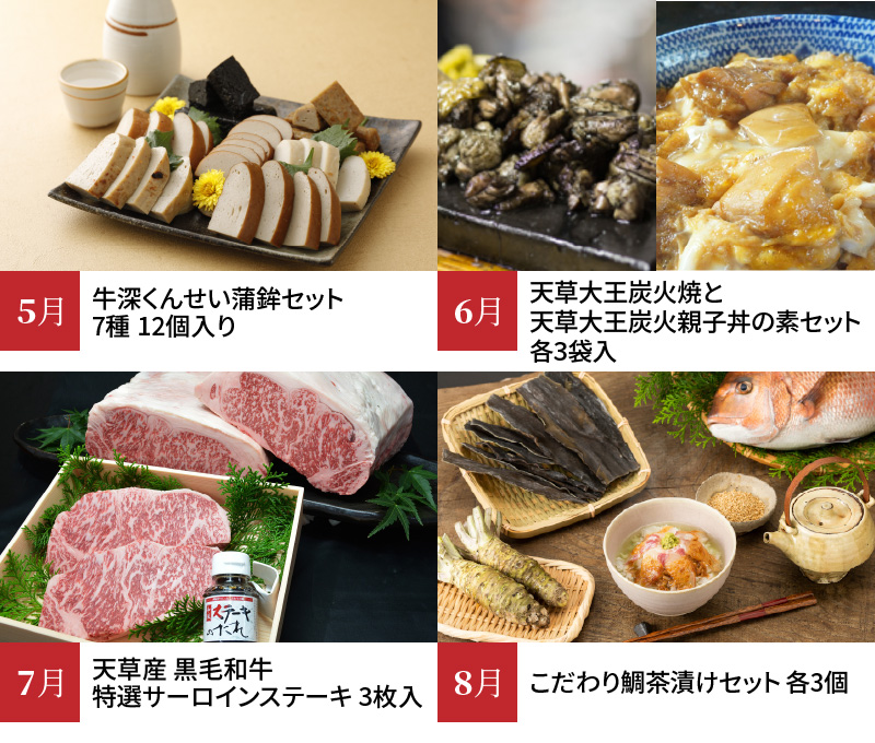 S999-T04_【定期便12回】天草市堪能12ヵ月定期便