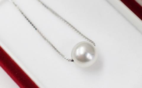 S085-383_8.5mm - 9mm ネックレス あこや真珠 ナチュラルカラー 1粒 ネックレス スルーネックレス SV925 シルバー925［B］ベネチアンチェーン ［B］ベネチアンチェーン