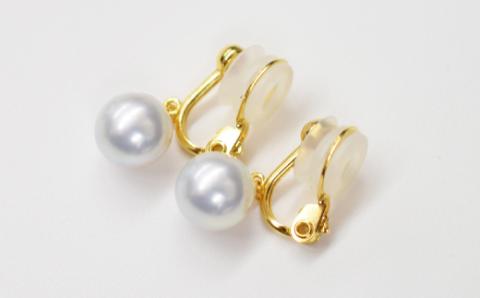 S085-365_8mm - 8.5mm あこや真珠 スタッドイヤリング ナチュラル【G：イヤリング SV925（ゴールド）※ブラ】 G：イヤリング SV925（ゴールド）※ブラ