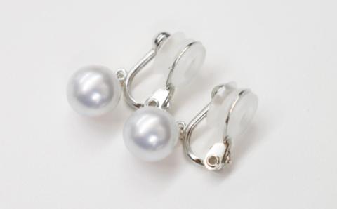 S085-366_8mm - 8.5mm あこや真珠 スタッドイヤリング ナチュラル【H：イヤリング SV925（シルバー）※ブラ】 H：イヤリング SV925（シルバー）※ブラ