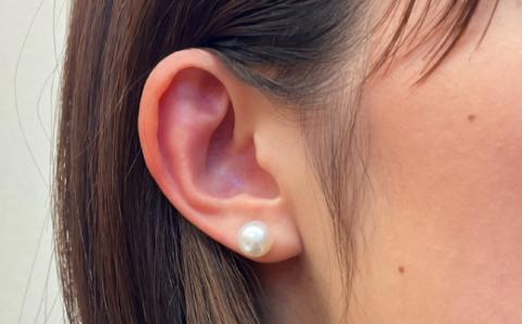 【C：ピアス Pt900（プラチナ）】S101-296_天草産 9mm - 9.5mm あこや真珠 ホワイトピンク 花珠級 スタッド パールピアス C：ピアス Pt900（プラチナ）