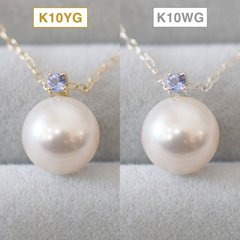 S085-568_あこや真珠 ペンダント ネックレス 8ｍｍ - 8.5mm 天草 熊本 ホワイトピンク 誕生石 12月 タンザナイト 半貴石 本真珠