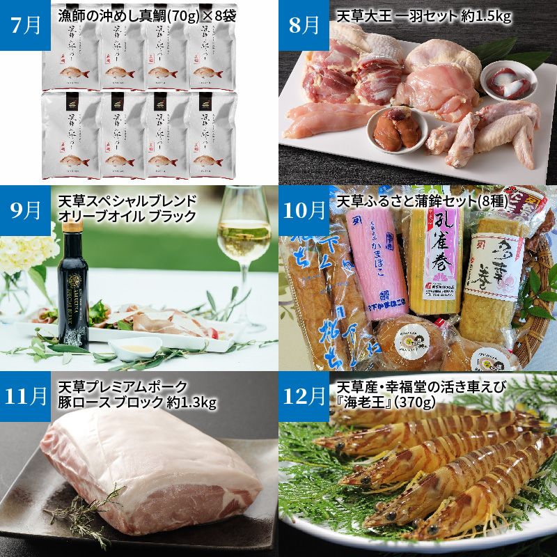 S999-T02_【定期便12回】天草まるごと定期便！12か月間毎月お届け（数量限定！）