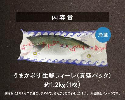 S137-009_【天草育ち】活じめ！うまかぶり生鮮フィーレ 約1.2kg（真空パックでお届け）