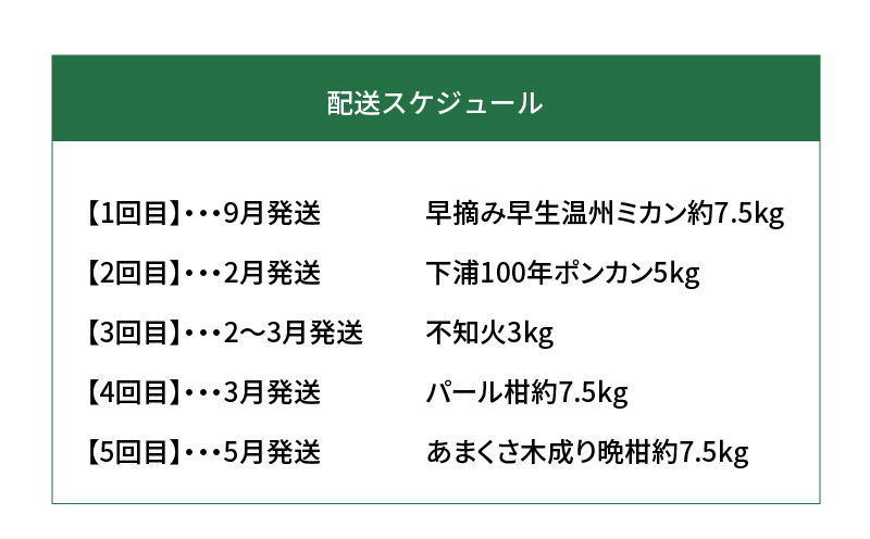 S040-017_【定期便5回】厳選！天草 下浦地区の農家が愛情込めて育てた柑橘5種〈先行予約〉