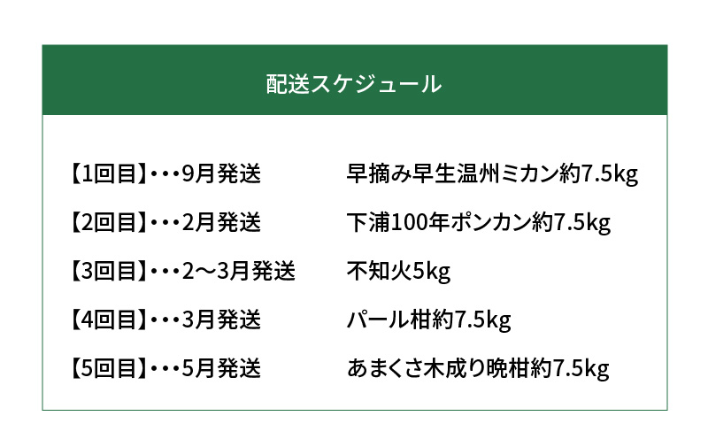 S040-018_【訳あり 定期便5回】天草 下浦地区の農家が愛情込めて育てた柑橘5種〈先行予約〉