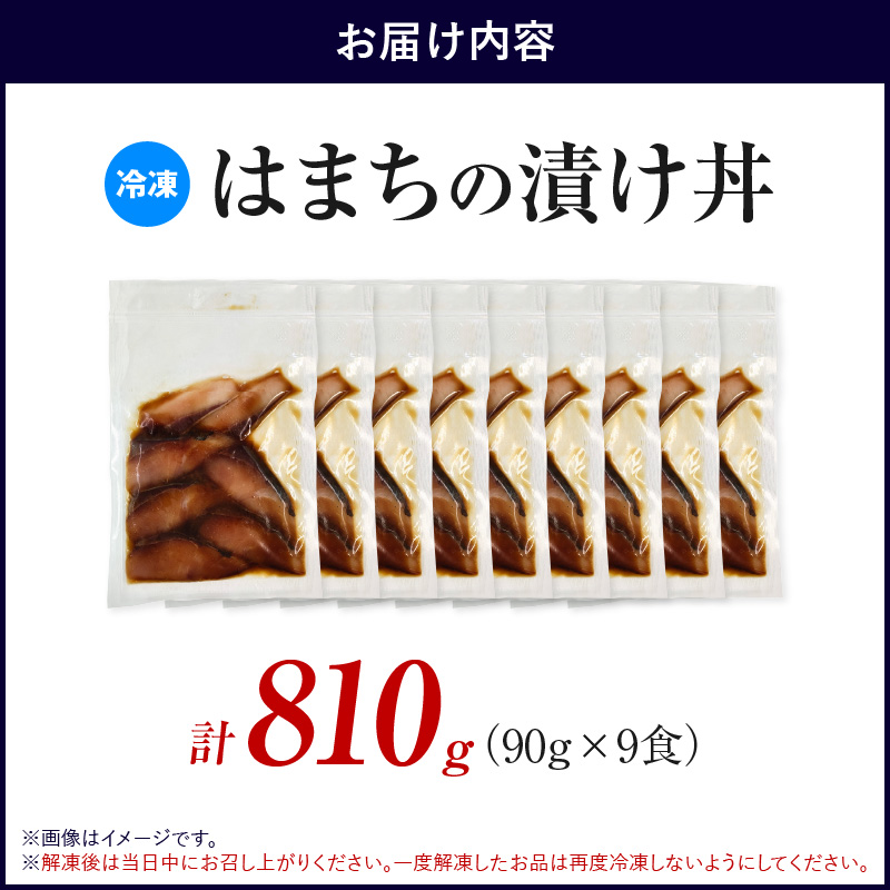 S155-003_九州産はまちの漬け丼 9食セット 810g（90g×9食）
