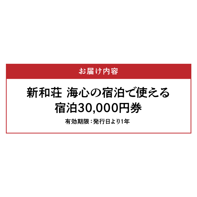 S159-001_和み宿　新和荘海心　30,000円分宿泊券