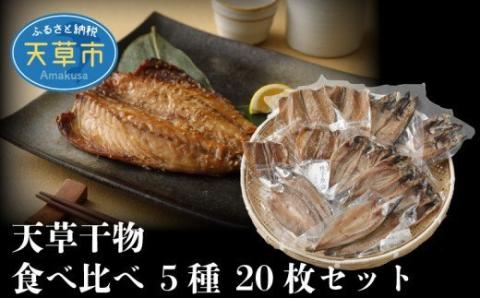 S078-001_ふるさと納税限定 天草干物食べ比べ 5種 20枚セット