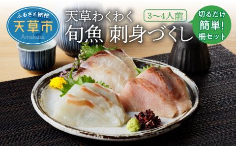 S059-013_天草わくわく旬魚刺身づくし（さく）3～4人前