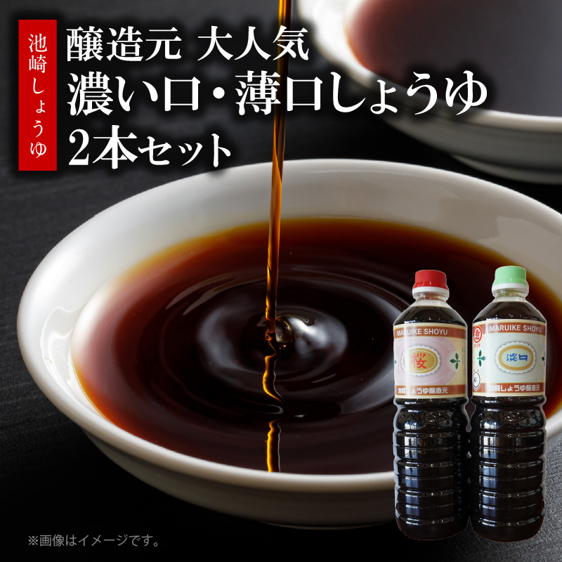 S022-006_池崎しょうゆ醸造元 濃い口＆薄口しょうゆ 2本セット 2本セット（濃い口、薄口）