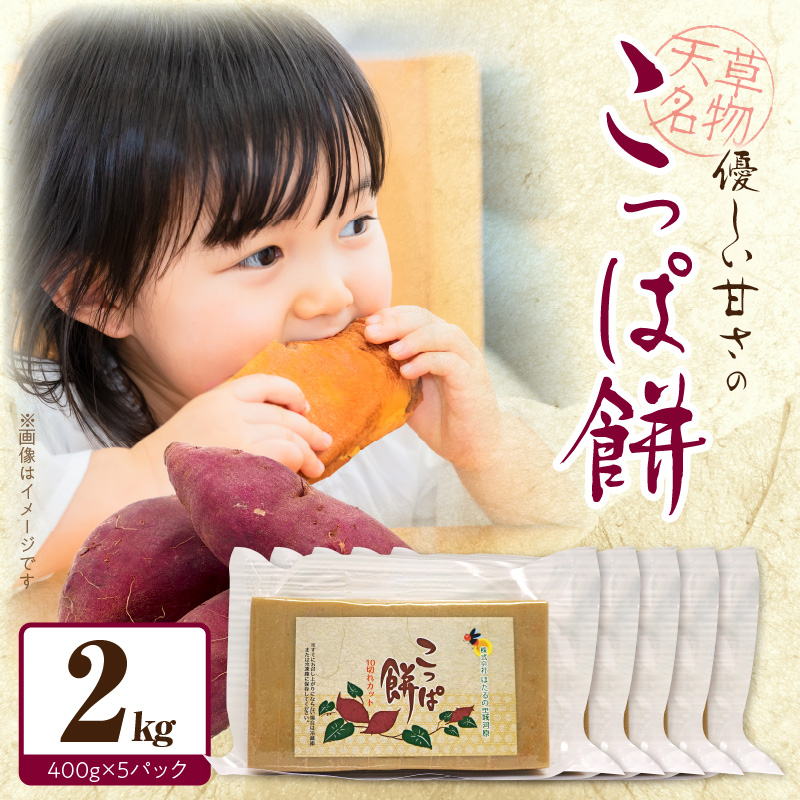 S170-003_天草名物 優しい甘さのこっぱ餅(いも餅)400g×5パック 400g×5パック