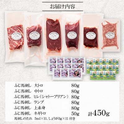 「熊本特産」フジチク厳選ふじ馬刺し6種セット(美里町)【配送不可地域：離島】